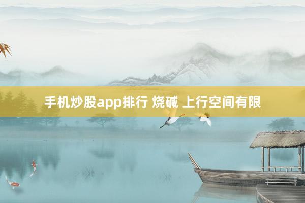 手机炒股app排行 烧碱 上行空间有限