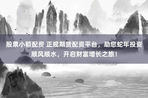 股票小额配资 正规期货配资平台，助您蛇年投资顺风顺水，开启财富增长之旅！