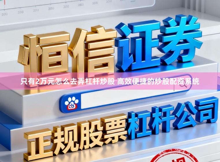 只有2万元怎么去弄杠杆炒股 高效便捷的炒股配资系统